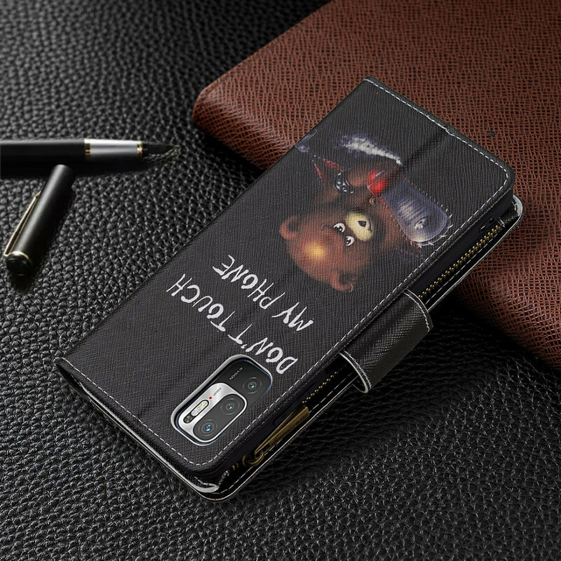Funda de oso con cremallera Xiaomi Redmi Note 10 5G / Poco M3 Pro 5G