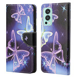 Funda OnePlus Nord 2 5G Neon Butterfly