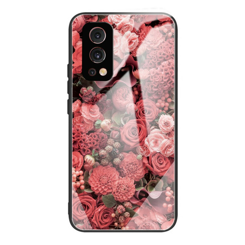 OnePlus Nord 2 5G Hard Cover Cristal Rosa Flores