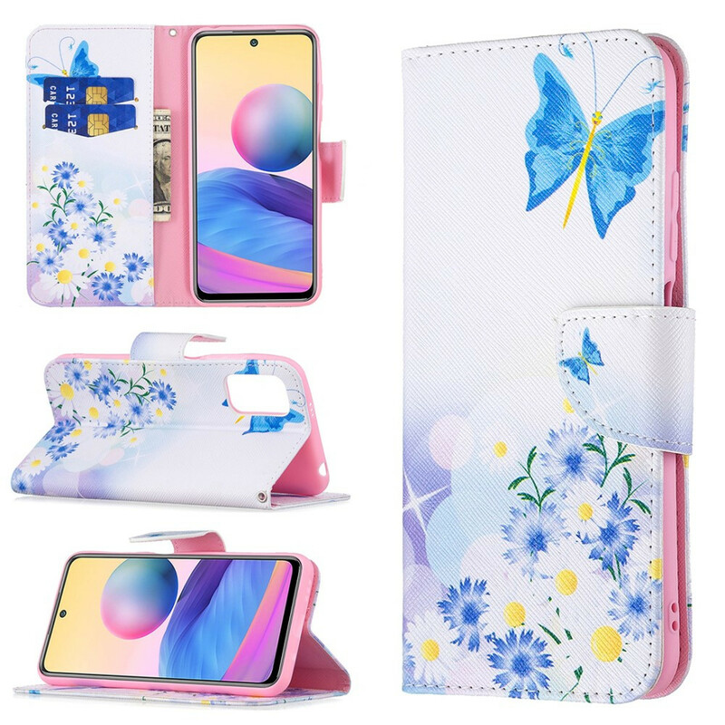 Xiaomi Redmi Note 10 5G / Poco M3 Pro 5G Funda Mariposas y Flores