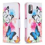 Xiaomi Redmi Note 10 5G / Poco M3 Pro 5G Funda Mariposas y Flores