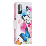 Xiaomi Redmi Note 10 5G / Poco M3 Pro 5G Funda Mariposas y Flores