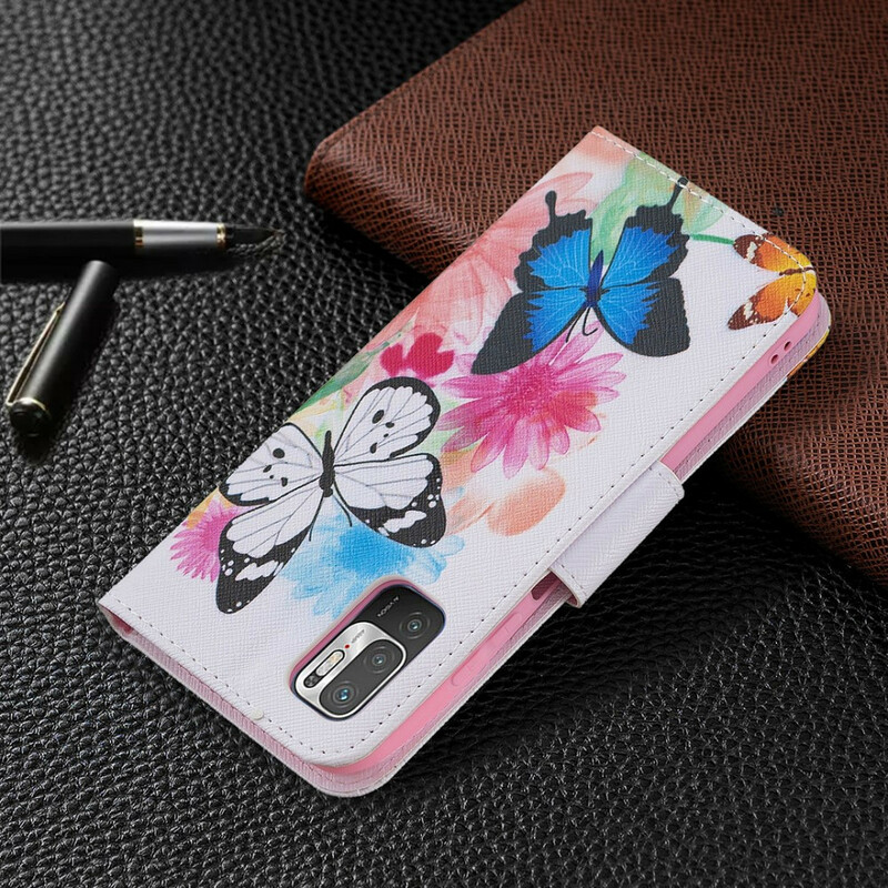 Xiaomi Redmi Note 10 5G / Poco M3 Pro 5G Funda Mariposas y Flores