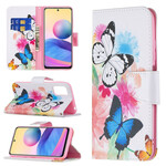 Xiaomi Redmi Note 10 5G / Poco M3 Pro 5G Funda Mariposas y Flores