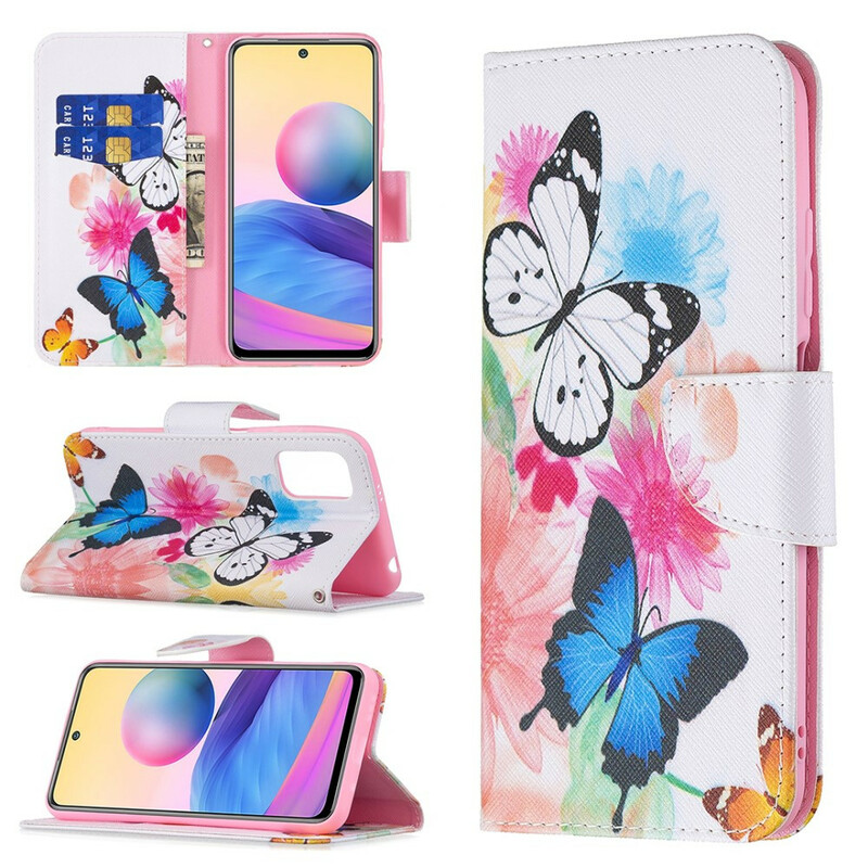 Xiaomi Redmi Note 10 5G / Poco M3 Pro 5G Funda Mariposas y Flores