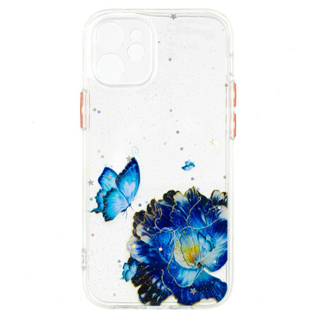 Funda iPhone 12 Mini Hybrid Butterfly Floral