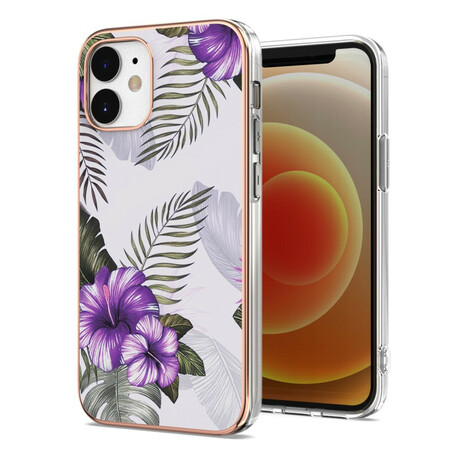 Funda iPhone 12 Mini Flores Moradas