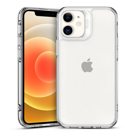 Funda iPhone 12 Mini Parte trasera de cristal y bordes de silicona