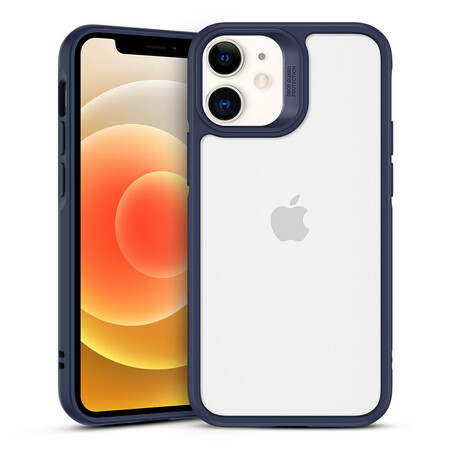 Funda iPhone 12 Mini Parte trasera de cristal y bordes de silicona