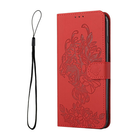 Funda iPhone 12 Mini Tiger Baroque con cordón