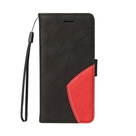 Funda para el iPhone 12 Mini de diseño bicolor en polipiel