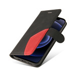 Funda para el iPhone 12 Mini de diseño bicolor en polipiel