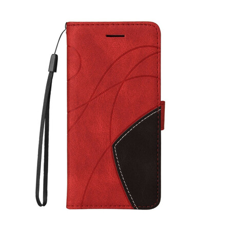 Funda para el iPhone 12 Mini de diseño bicolor en polipiel