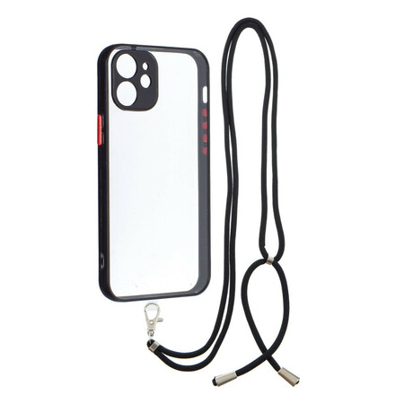 Funda híbrida para el iPhone 12 Mini con cable de color