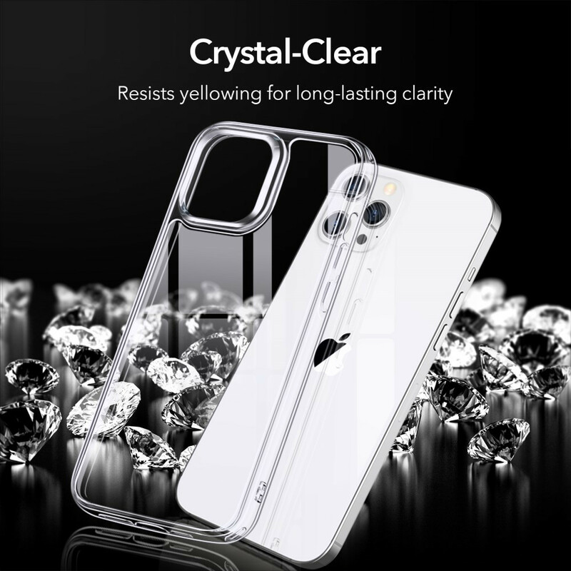 Funda iPhone 12 / 12 Pro Parte trasera de cristal y bordes de silicona