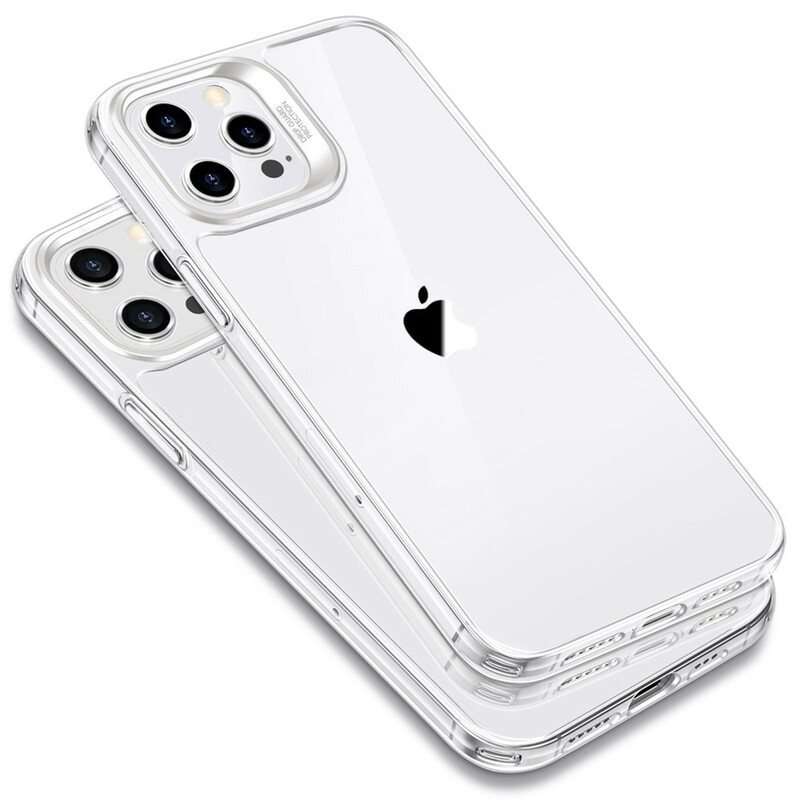 Funda iPhone 12 / 12 Pro Parte trasera de cristal y bordes de silicona