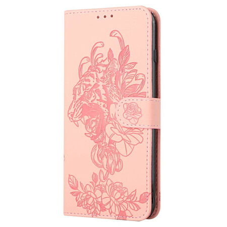 Funda iPhone 12 / 12 Pro Tiger Baroque con colgante