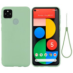 Funda de silicona líquida con colgante para el Google Pixel 5A 5G