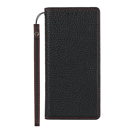 Funda Flip Cover Google Pixel 5A 5G Cuero genuino Lichi Colgante