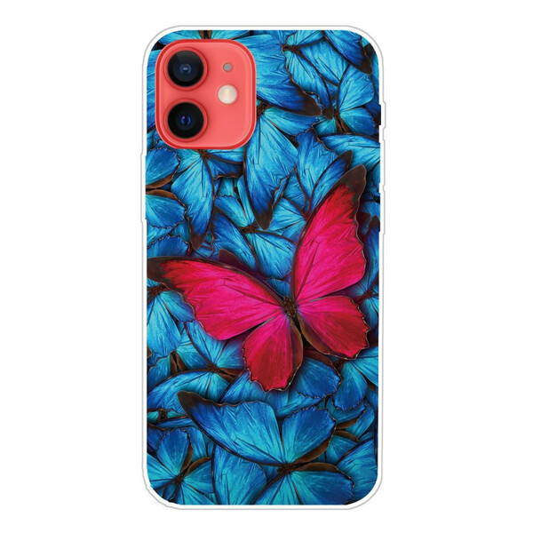 Funda flexible de mariposas para el iPhone 13 Mini