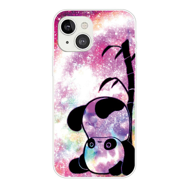Funda iPhone 13 Mini Panda y Bambú