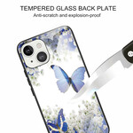Funda iPhone 13 Mini Cristal Templado Diseño Mariposas