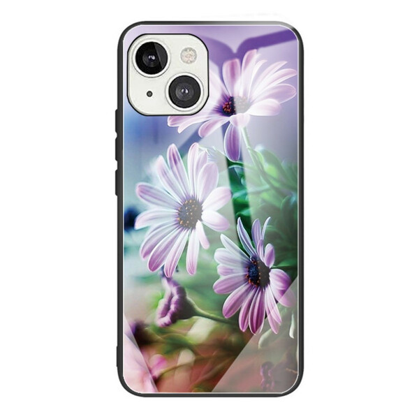 Funda iPhone 13 Mini Cristal Templado Flores Realistas