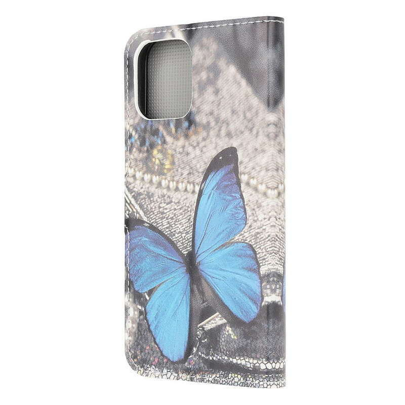Funda iPhone 13 Mini Mariposa Azul