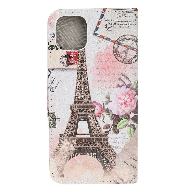 Funda iPhone 13 Mini Torre Eiffel Retro