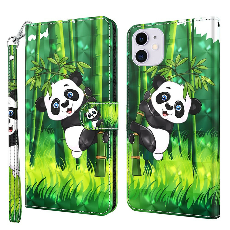 Funda para iPhone 13 Mini Panda y Bamboo