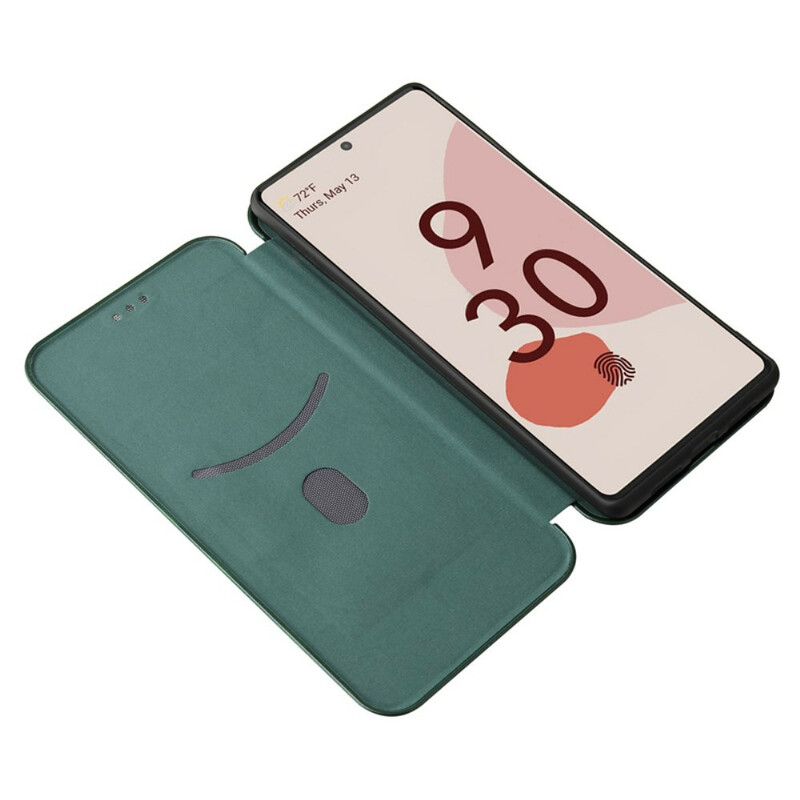 Flip Cover Google Pixel 6 Silicona Color Carbono