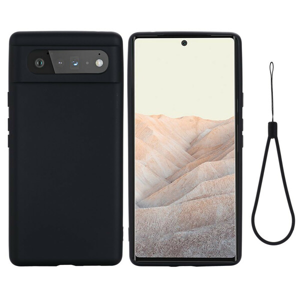 Funda de silicona para el Google Pixel 6 Liquid con colgante