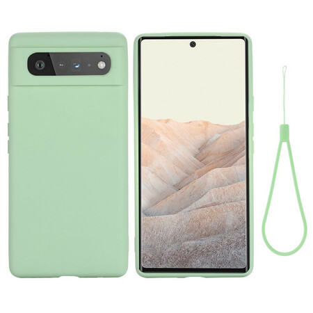 Funda de silicona para el Google Pixel 6 Liquid con colgante