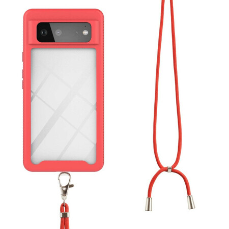 Funda híbrida del Google Pixel 6 con cordón y borde de color