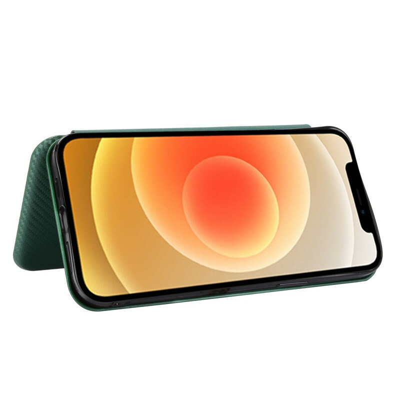 Flip Cover iPhone 13 Mini Fibra de Carbono