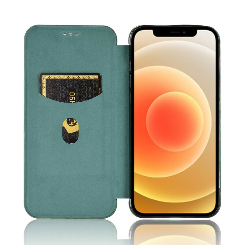 Flip Cover iPhone 13 Mini Fibra de Carbono
