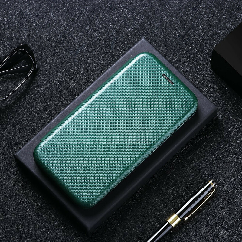 Flip Cover iPhone 13 Mini Fibra de Carbono