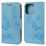 Funda para iPhone 13 Mini Splendid Butterflies con colgante