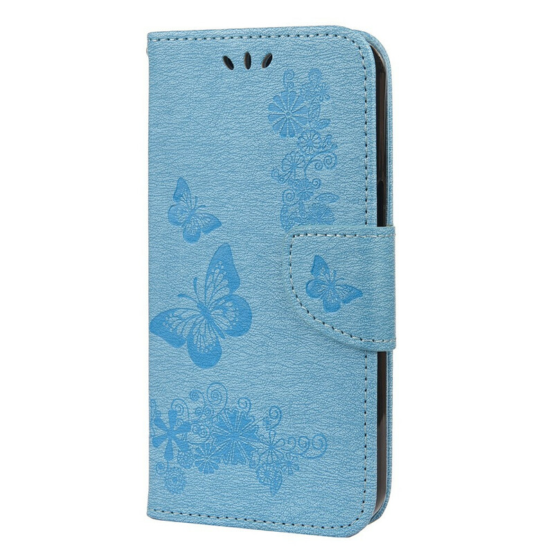 Funda para iPhone 13 Mini Splendid Butterflies con colgante