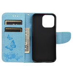 Funda para iPhone 13 Mini Splendid Butterflies con colgante