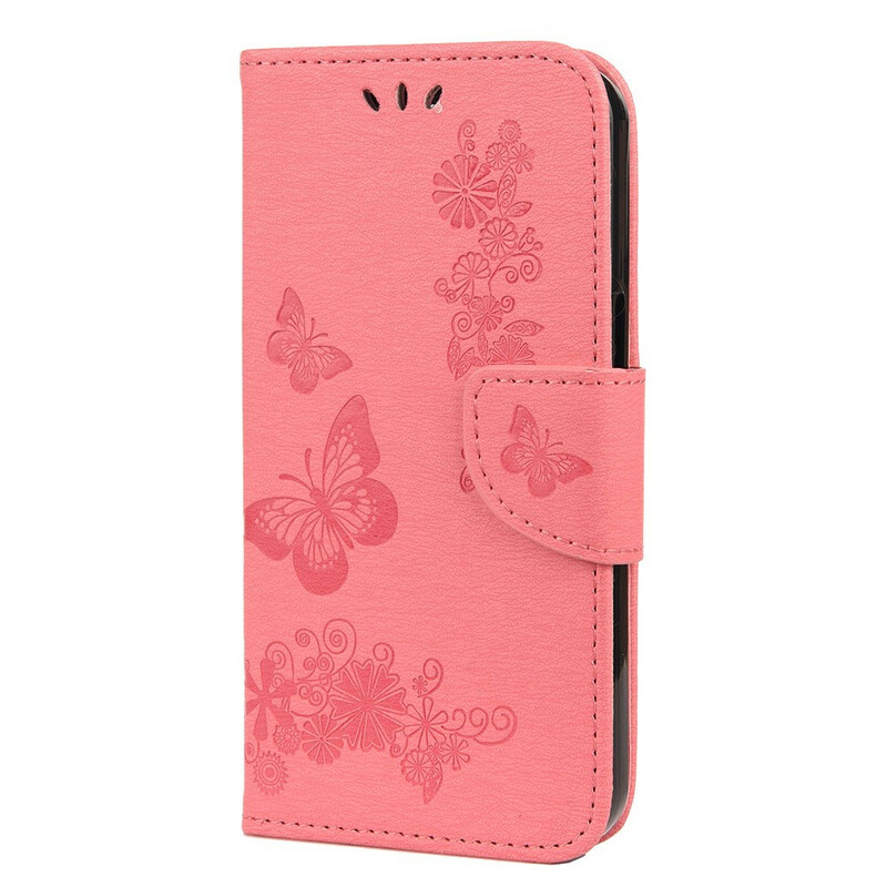 Funda para iPhone 13 Mini Splendid Butterflies con colgante