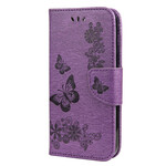 Funda para iPhone 13 Mini Splendid Butterflies con colgante
