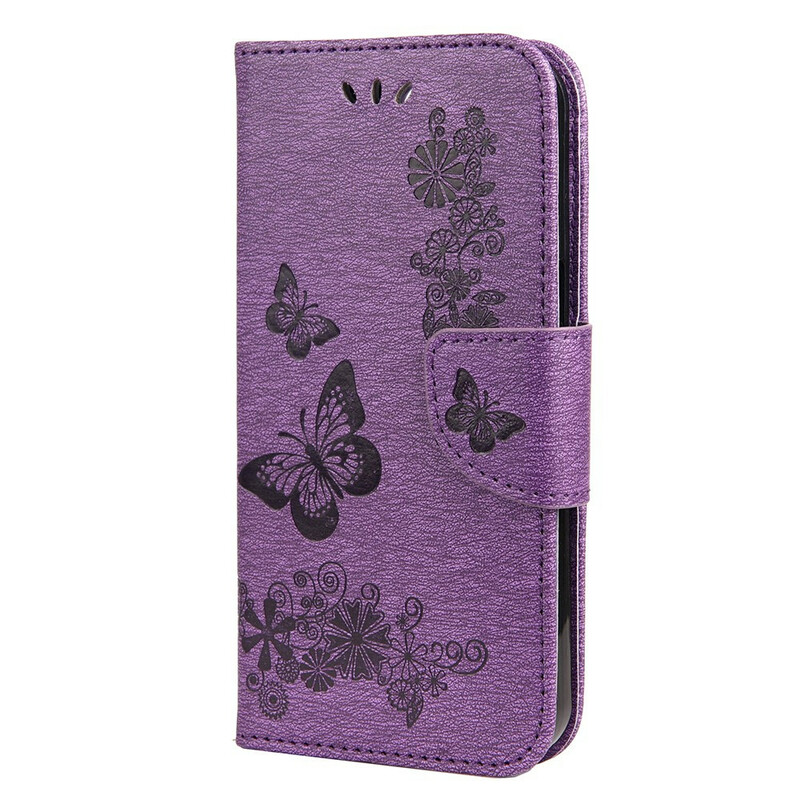 Funda para iPhone 13 Mini Splendid Butterflies con colgante