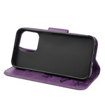 Funda para iPhone 13 Mini Splendid Butterflies con colgante