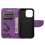 Funda para iPhone 13 Mini Splendid Butterflies con colgante