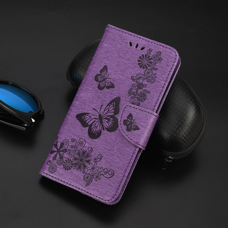 Funda para iPhone 13 Mini Splendid Butterflies con colgante