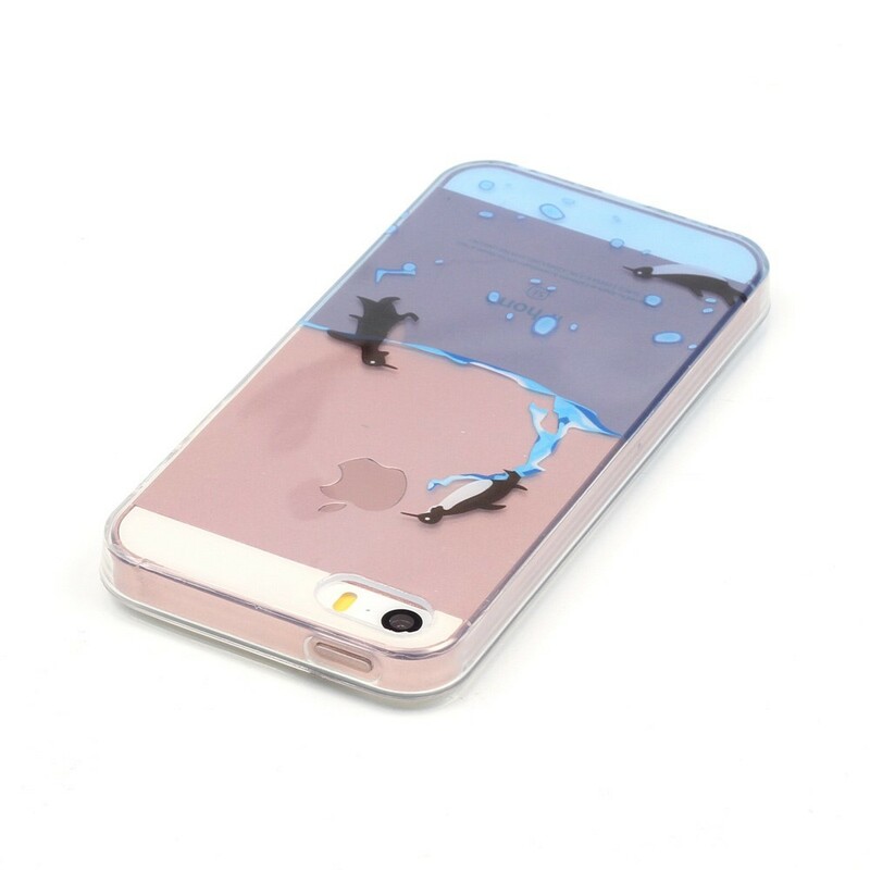 Funda transparente iPhone SE/5/5S Juego de Pingüinos