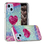 Funda de mármol con purpurina para el iPhone 13 Mini