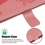 Funda para iPhone 13 Mini Árbol y Búhos con colgante