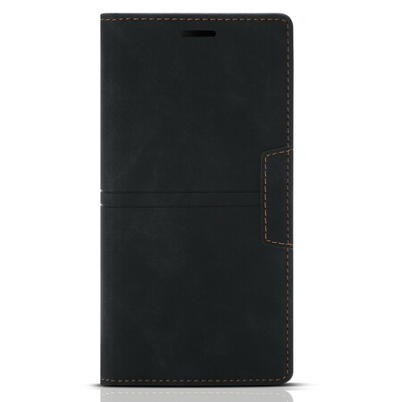 Flip Cover iPhone 13 Mini Style Cuero Cosido Cierre Magnético
